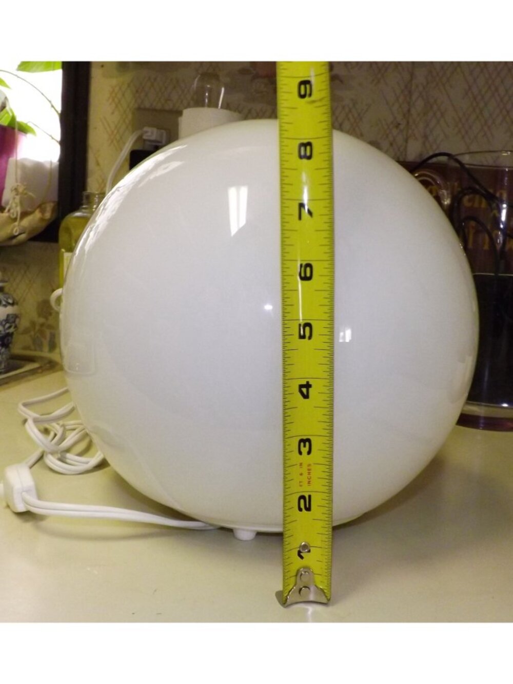 IKEA Modern Fado White Glass Globe Table Lamp Modernist Looks Works Like New - Picture 10 of 15